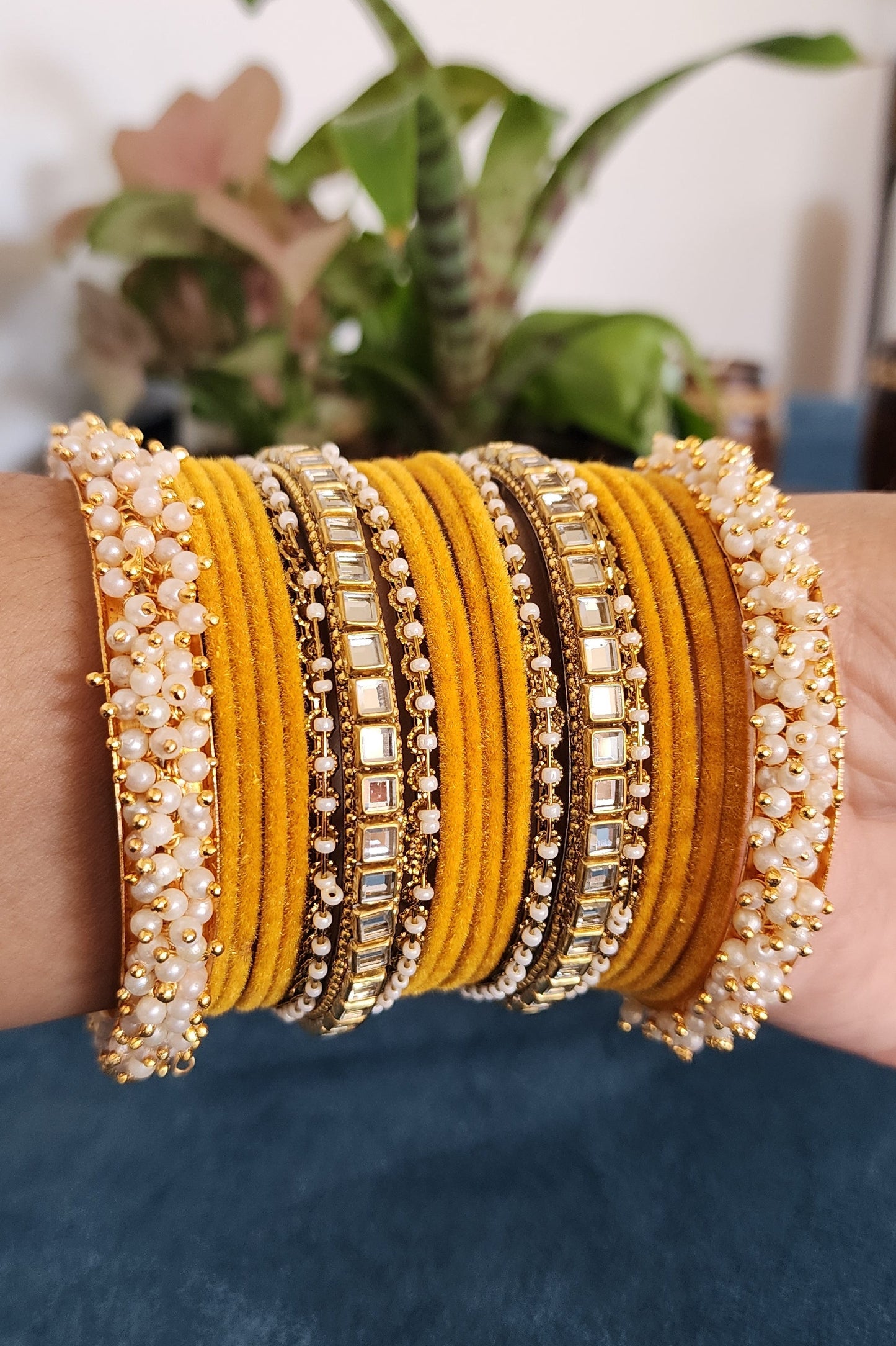 Festive Yellow Bangles for Haldi Ceremony