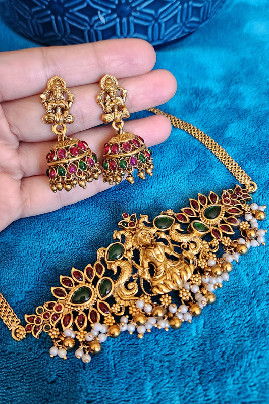 Regal Lakshmi Jhumka & Choker Set
